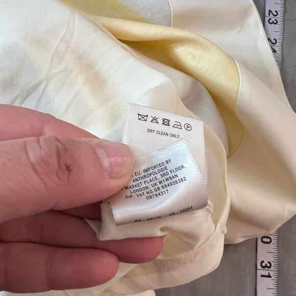 Maeve Anthropologie Sunshine yellow and white Striped Dress size 6P - Picture 15 of 16
